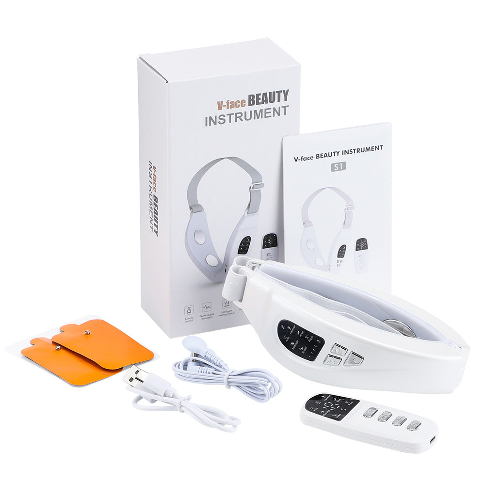 EMS Facial Firming Device with Color Light | Facial Massage and Hot Compress for V-Shape