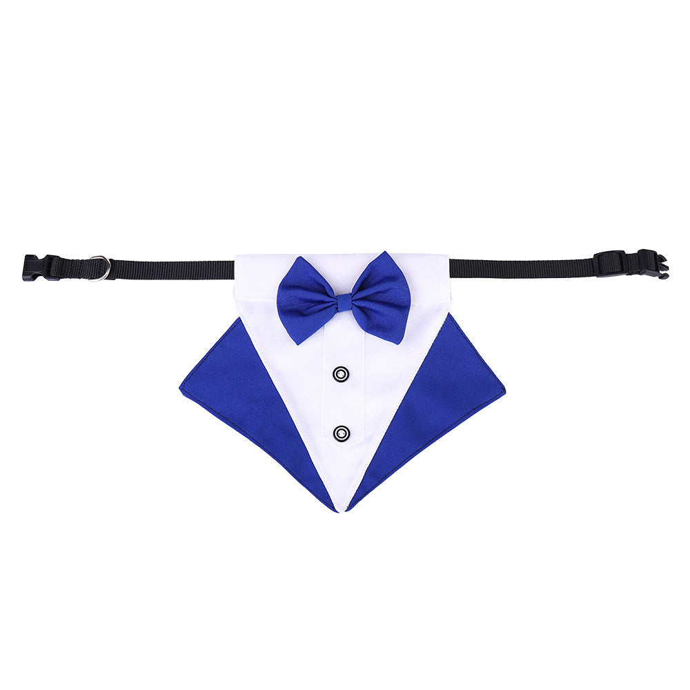 TANPOPO Dreieckiges Hundehalstuch – Britischer Hochzeitsanzug-Stil