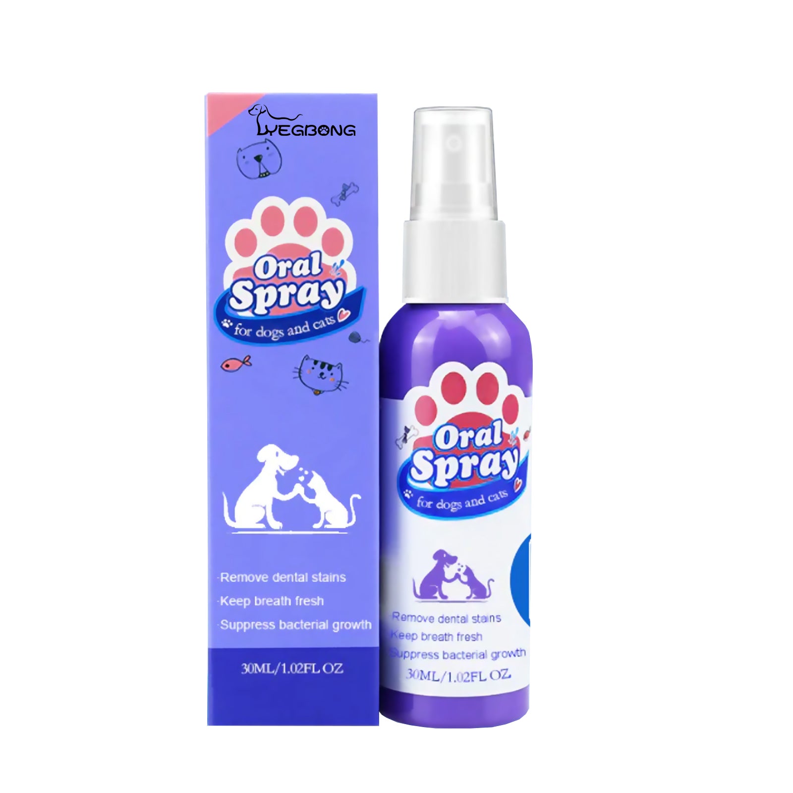 Spray Limpiador Dental para Perros y Gatos – Elimina Manchas y Refresca el Aliento