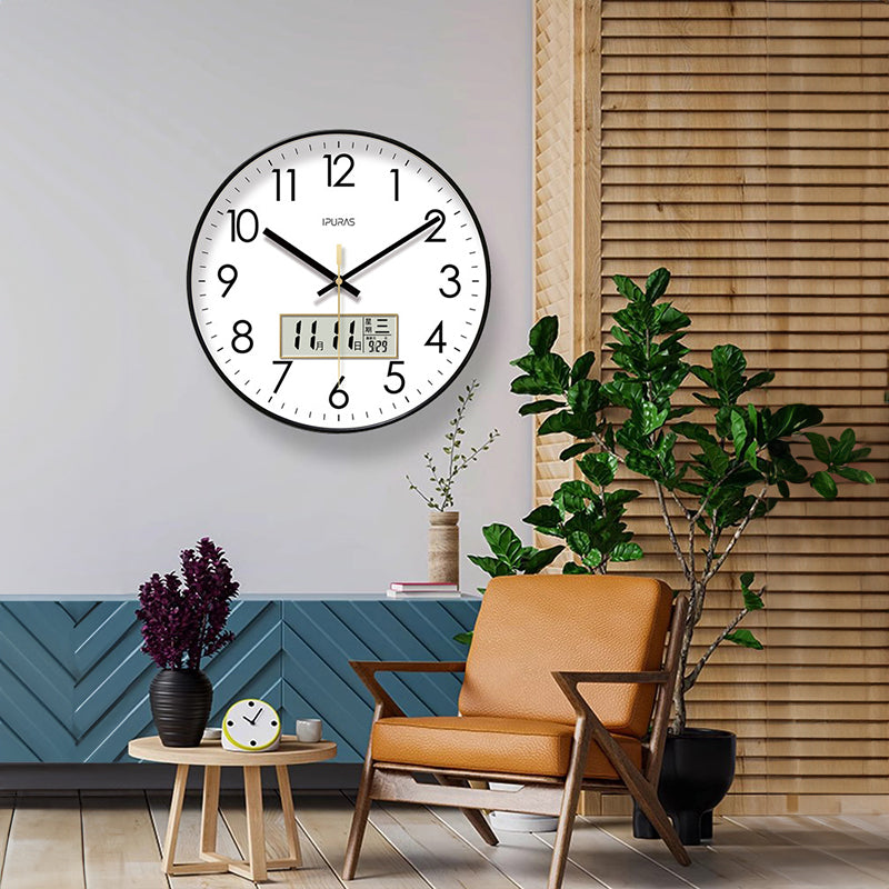 Reloj Calendario de Pared 2025 – Control de Clima, Movimiento de Cuarzo Silencioso)