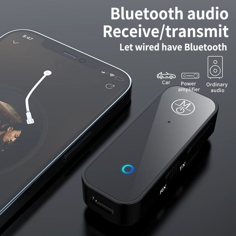 B28 2-in-1 Bluetooth Adapter | Wireless Audio Receiver for Vehicles and 3.5mm Devices