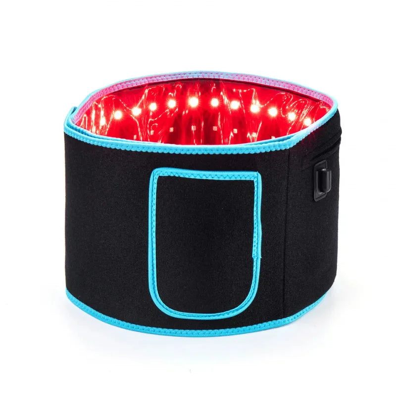 Cinturón Masajeador de Cintura con Luz Roja Infrarroja y Calor Inteligente - Inalámbrico y Recargable