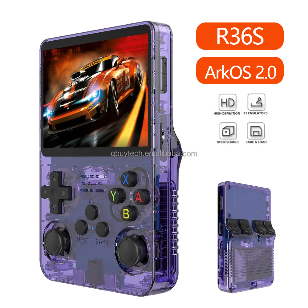 R36S Consola Portátil Retro Handheld - Joystick Todo en Uno y Abierto