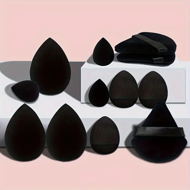 Set de 12 Esponjas de Maquillaje – Suaves, para Base y Corrector, Herramientas de Belleza Profesionales