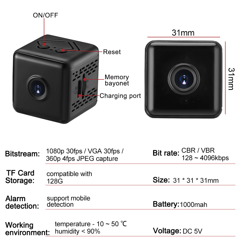 X6 HD Wireless Security Camera – Night Vision, Remote WiFi Monitoring