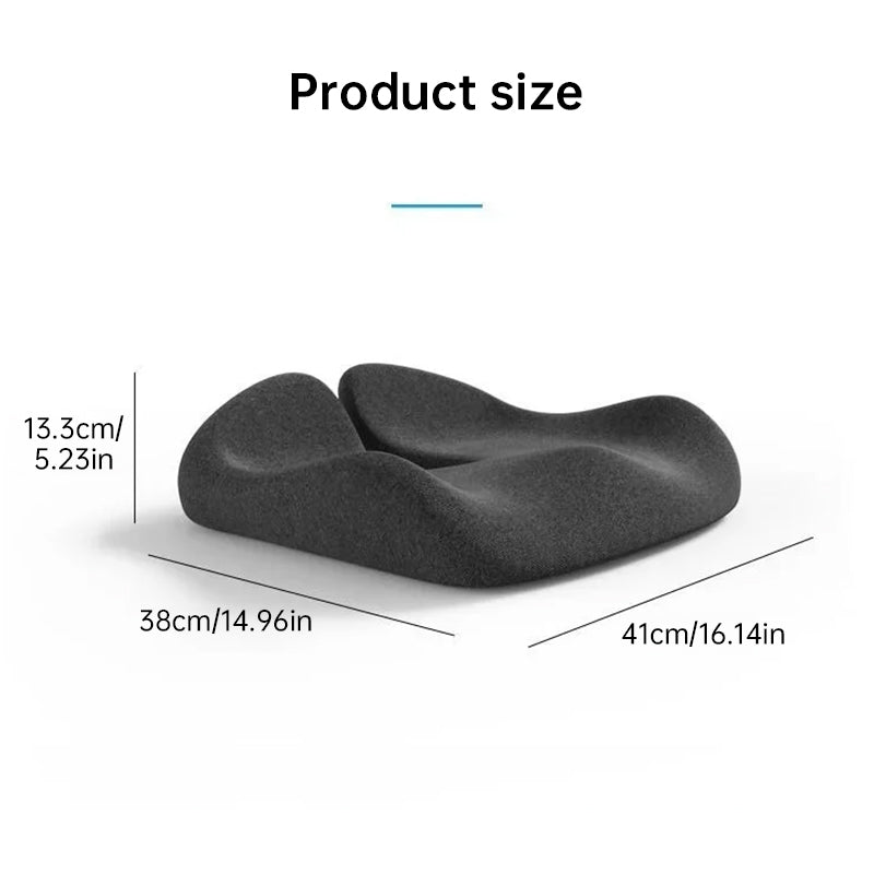 Memory Foam Orthopedic Cushion – Relief for Coccyx, Sciatica, and Back Pain | Non-Slip for Office and Car