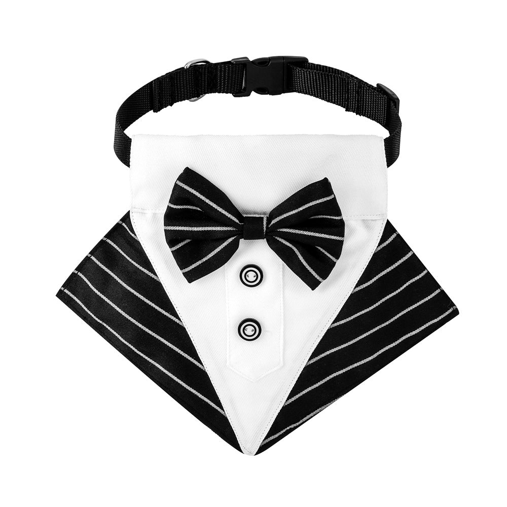 TANPOPO Dreieckiges Hundehalstuch – Britischer Hochzeitsanzug-Stil