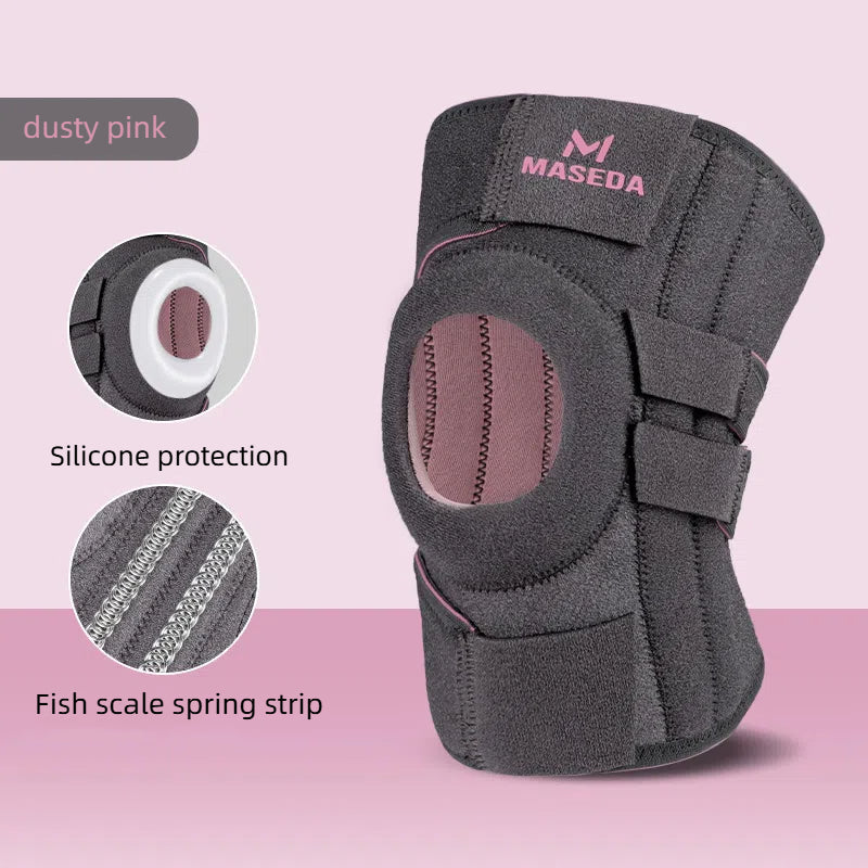 Rodillera Deportiva de Silicona – Estabilizadora de Rótula con Ajuste de Velcro
