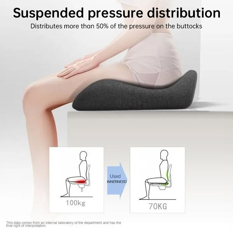 Memory Foam Orthopedic Cushion – Relief for Coccyx, Sciatica, and Back Pain | Non-Slip for Office and Car