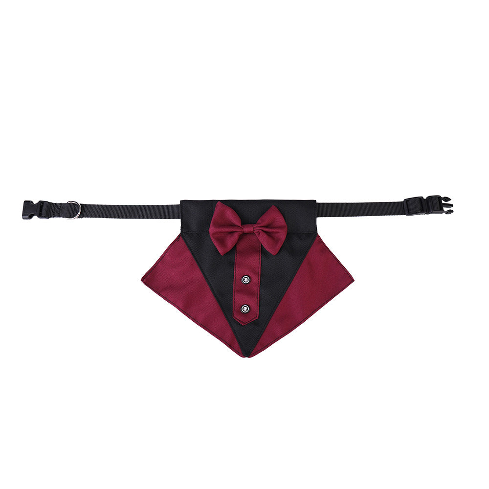 TANPOPO Dreieckiges Hundehalstuch – Britischer Hochzeitsanzug-Stil
