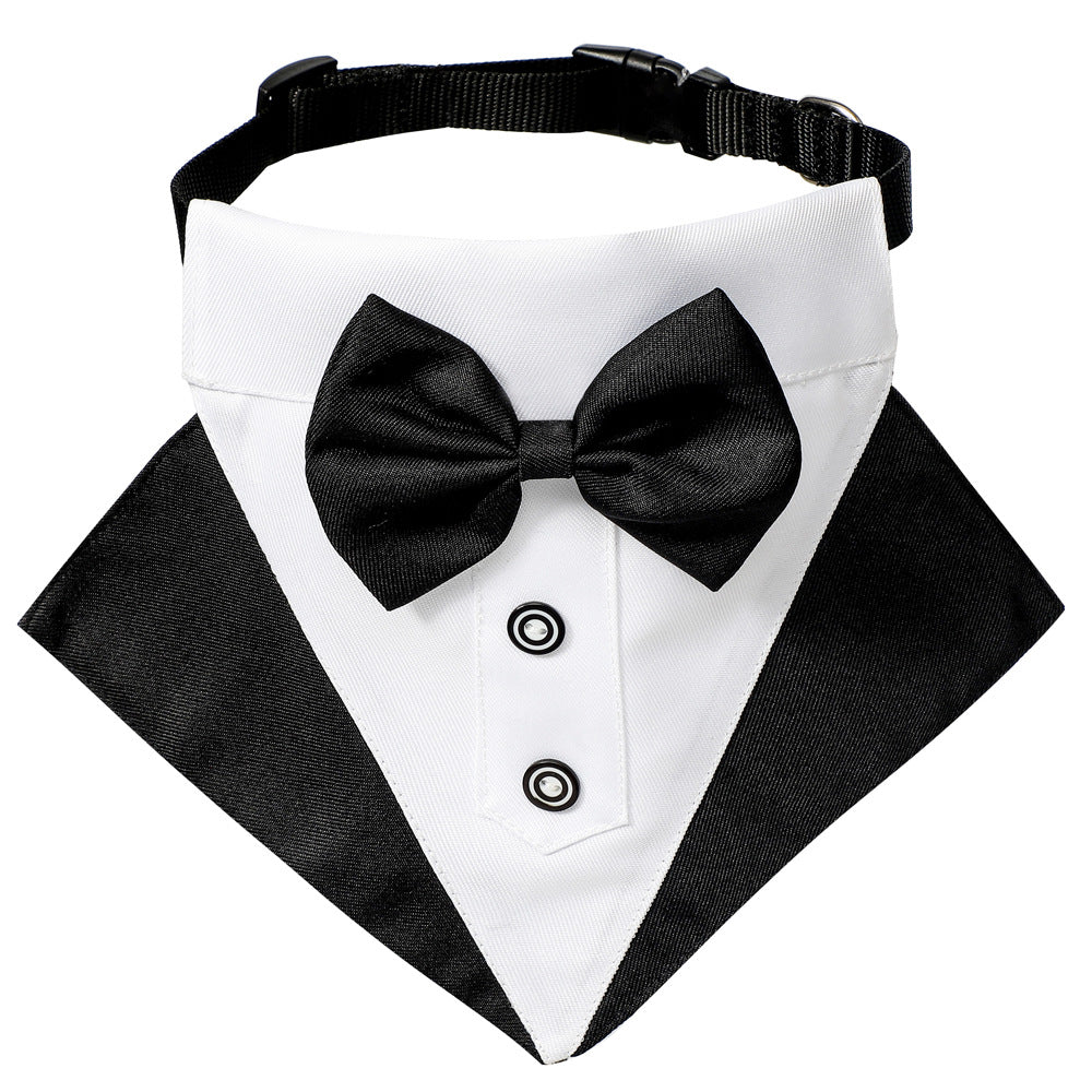 TANPOPO Dreieckiges Hundehalstuch – Britischer Hochzeitsanzug-Stil
