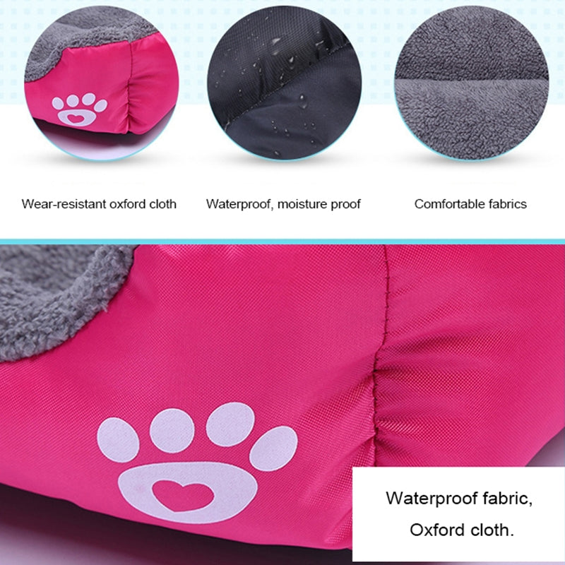 Soft and Comfortable Fleece Pet Bed, Waterproof, for Small, Medium and Large Pets