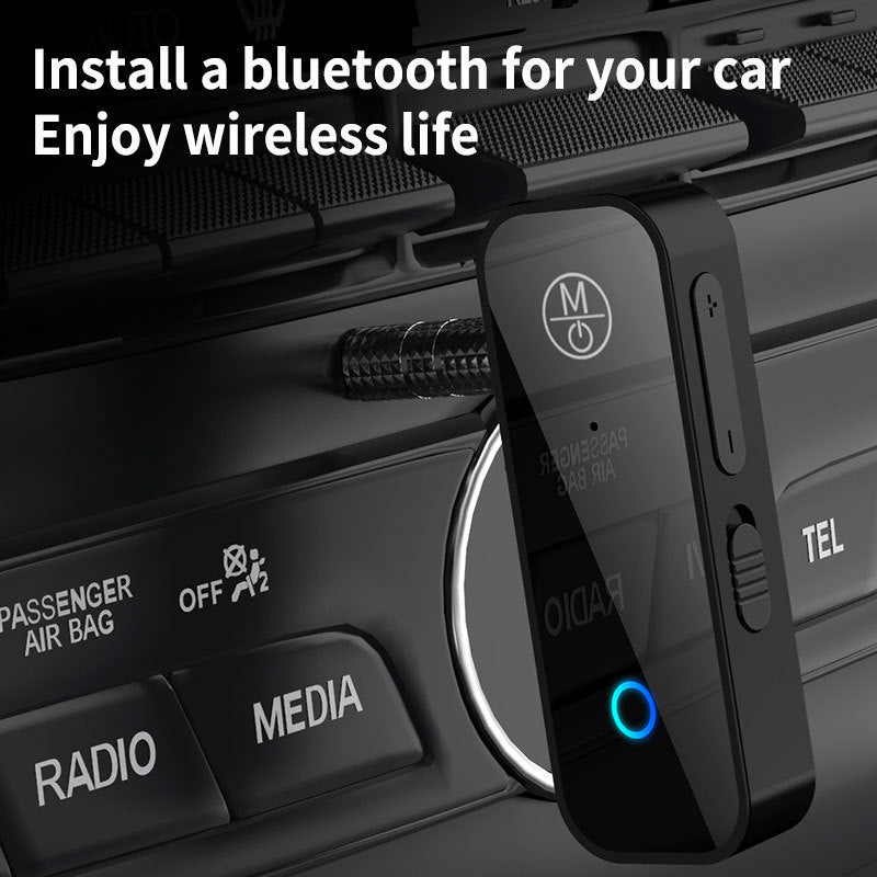 Adaptador Bluetooth B28 2 en 1 | Receptor de Audio Inalámbrico para Vehículos y Equipos 3.5mm