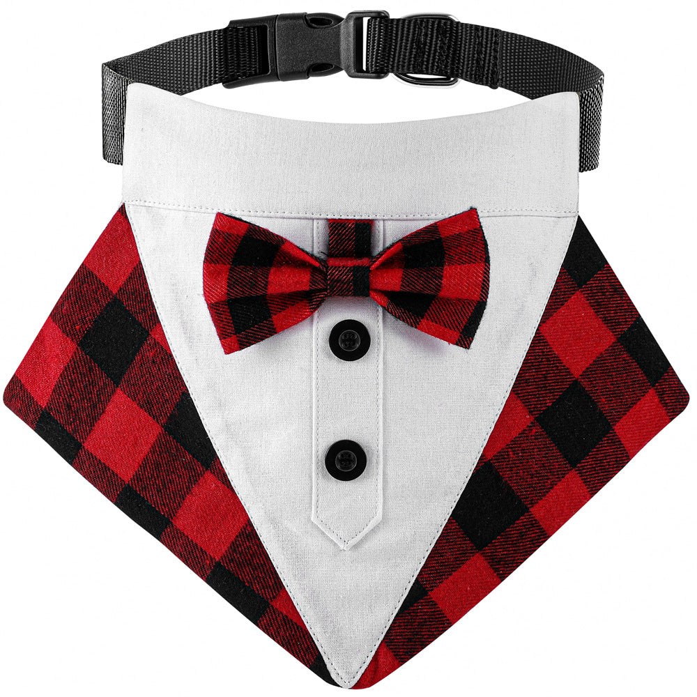 TANPOPO Dreieckiges Hundehalstuch – Britischer Hochzeitsanzug-Stil