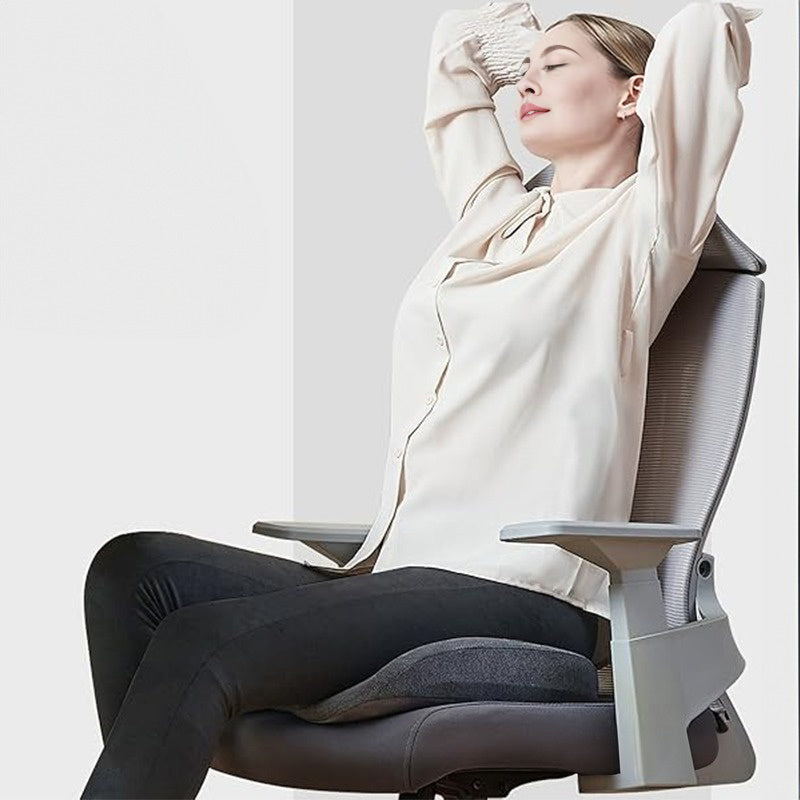 Memory Foam Orthopedic Cushion – Relief for Coccyx, Sciatica, and Back Pain | Non-Slip for Office and Car