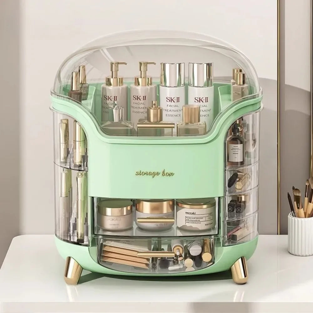 Caja de Almacenaje Multifuncional para Maquillaje con Cajones Transparentes, Antipolvo y Gran Capacidad