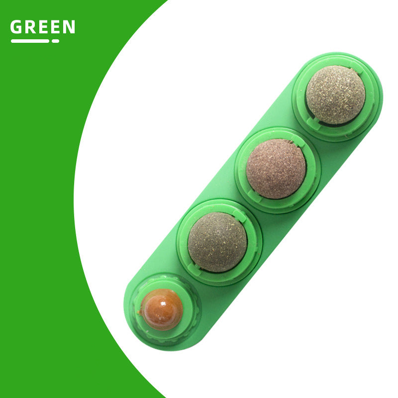 🐱 Juguete para Gatos – Bola de Menta para Gatos, Juguete Giratorio con Golosinas en Forma de Piruleta, Diversión Auténtica para tu Mascota