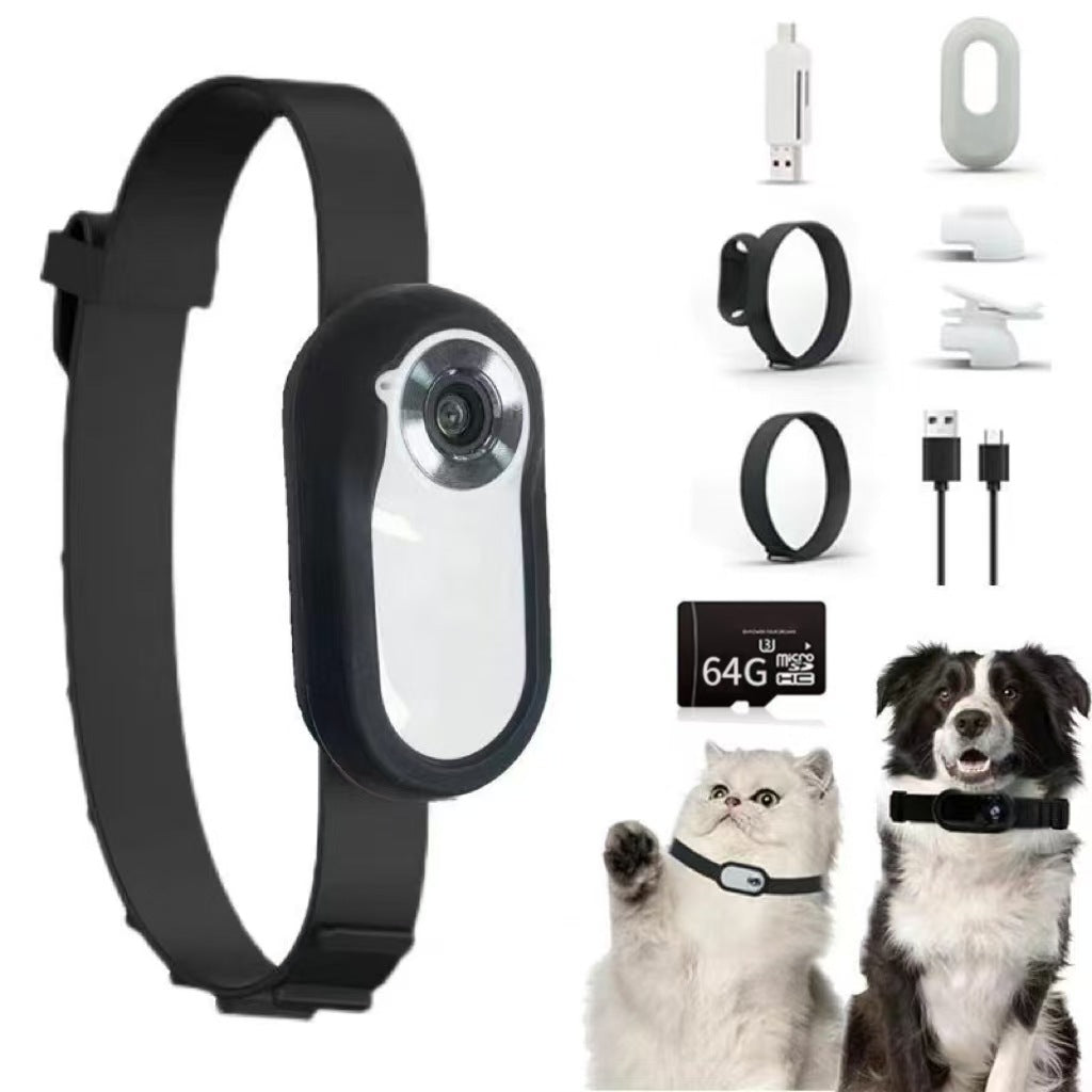 Magnetic Collar Clip-On Sports Camera - HD Action Camera for Pets, Cycling, and Outdoor Activities
