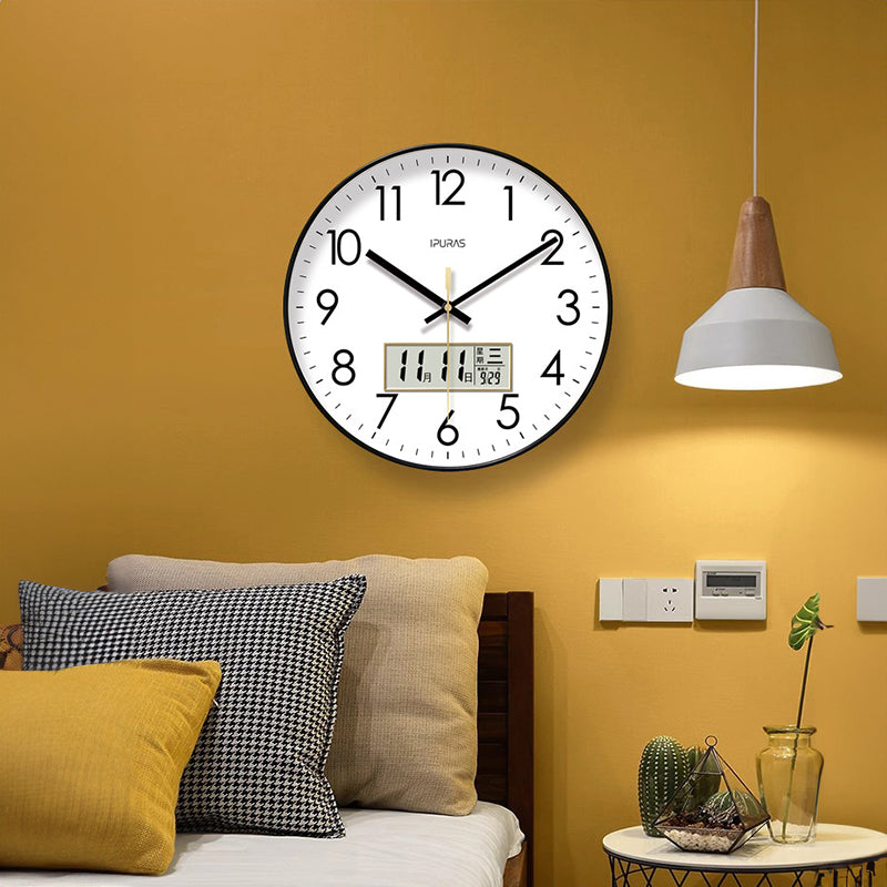 Reloj Calendario de Pared 2025 – Control de Clima, Movimiento de Cuarzo Silencioso)