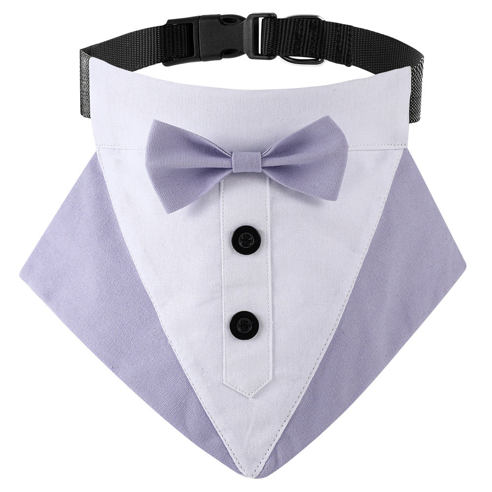 TANPOPO Dreieckiges Hundehalstuch – Britischer Hochzeitsanzug-Stil