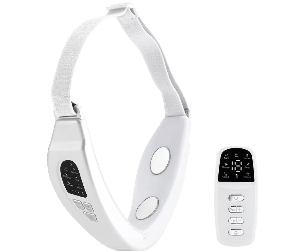 Dispositivo Facial Reafirmante EMS con Luz de Color | Masaje Facial y Compresa Caliente para V-Shape
