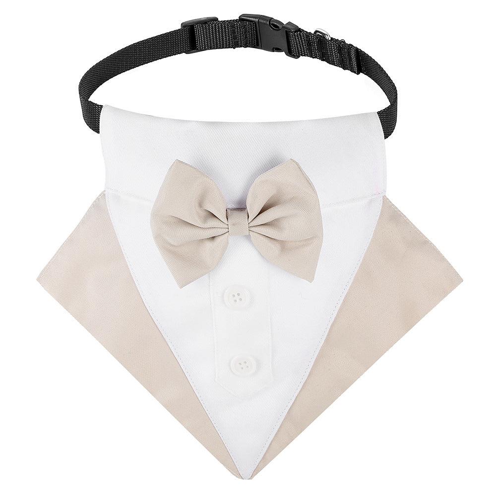 TANPOPO Dreieckiges Hundehalstuch – Britischer Hochzeitsanzug-Stil