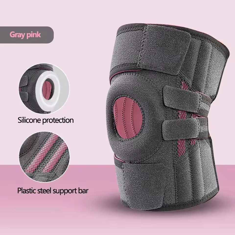 Rodillera Deportiva de Silicona – Estabilizadora de Rótula con Ajuste de Velcro