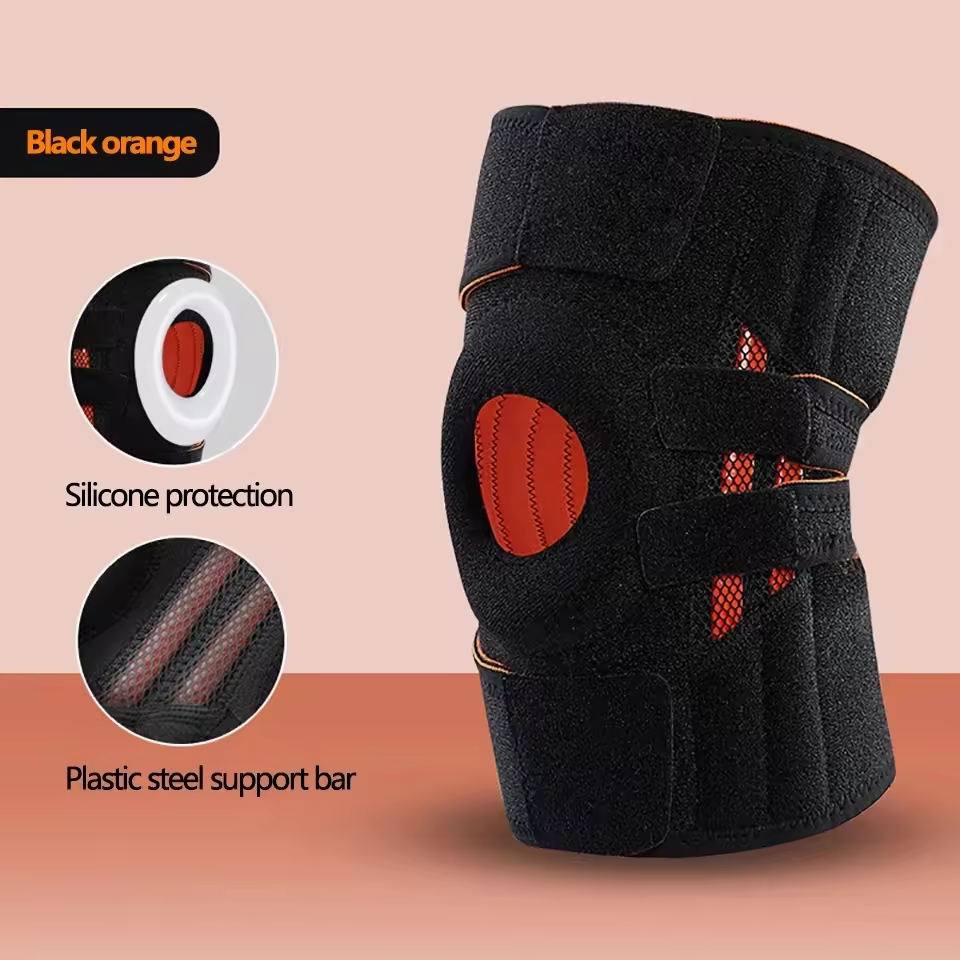 Rodillera Deportiva de Silicona – Estabilizadora de Rótula con Ajuste de Velcro