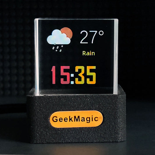 Mini Reloj Transparente con WiFi – Pantalla LCD, Decorativo y Moderno, Ideal para Escritorio
