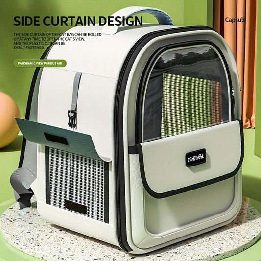 Mochila Portátil para Mascotas – Bolsa con Apertura Lateral para Gatos, Ideal para Salidas al Aire Libre