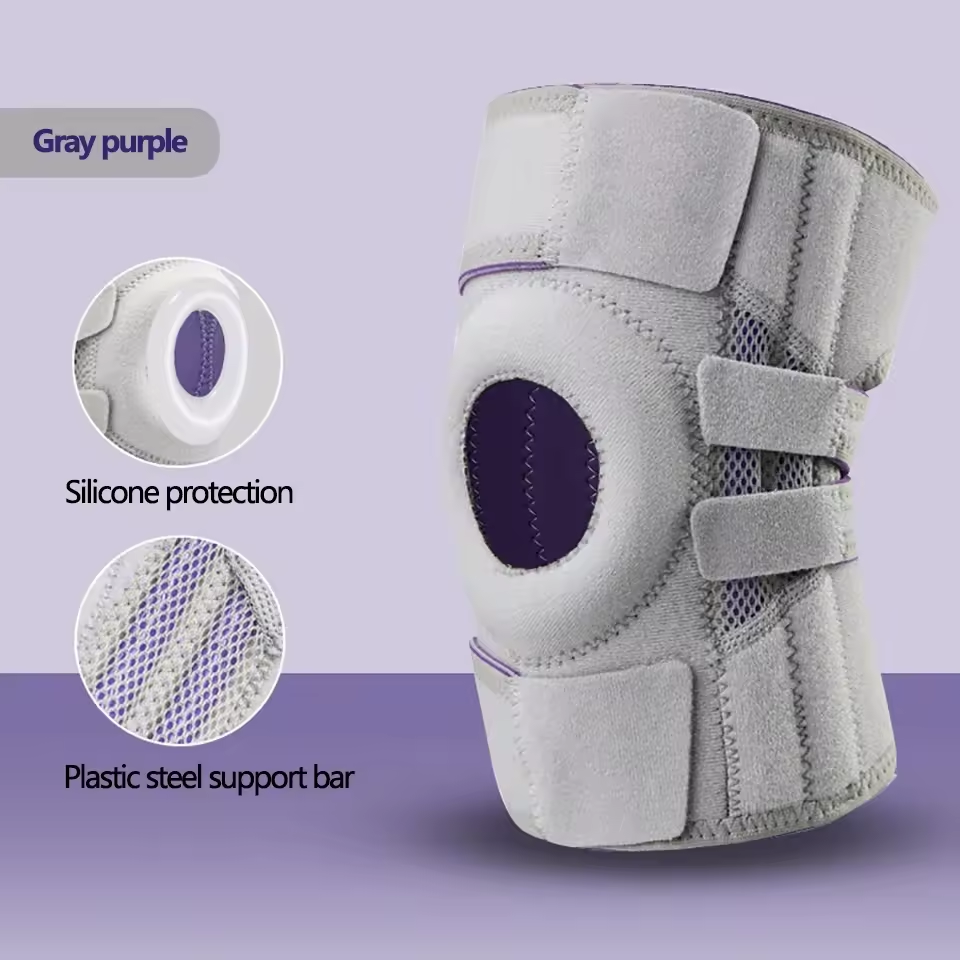 Rodillera Deportiva de Silicona – Estabilizadora de Rótula con Ajuste de Velcro