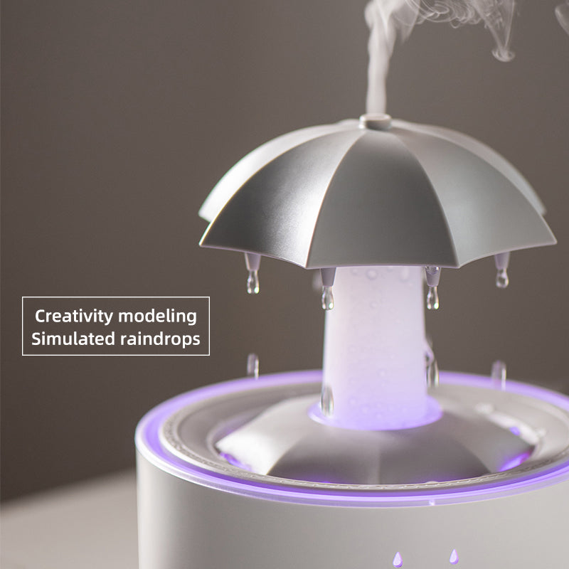 Humidificador de gotas de agua con luz arcoíris y control remoto, humidificador de escritorio de niebla pesada para aromaterapia y hogar
