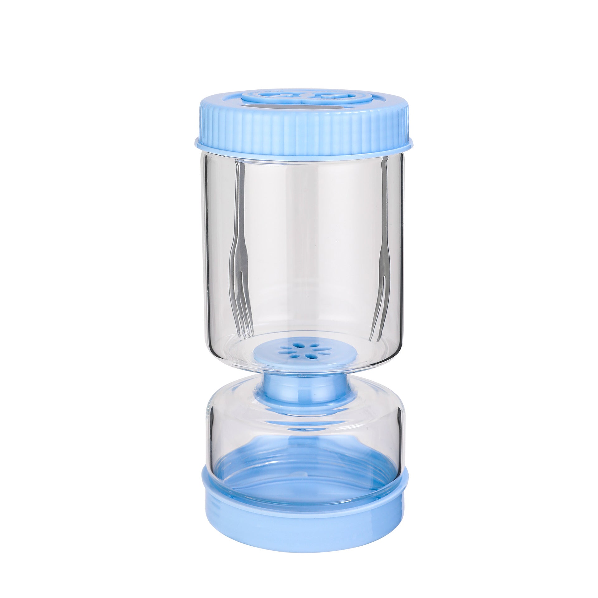 Flasche zur Trennung von Flüssigkeiten und Feststoffen – runder Glasbehälter im Sanduhr-Stil, 300 ml