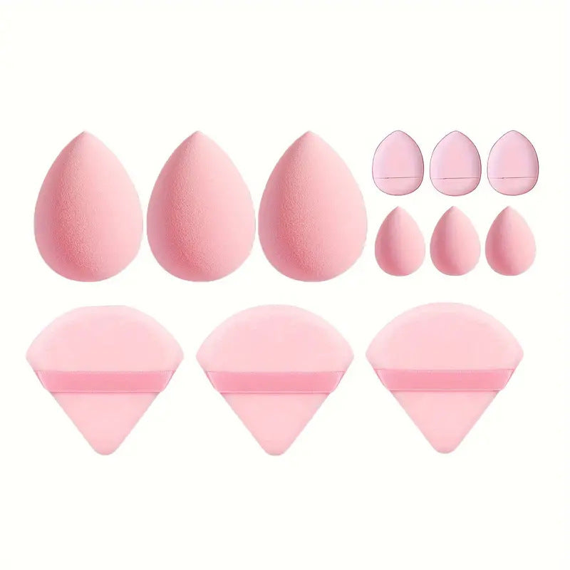 Set de 12 Esponjas de Maquillaje – Suaves, para Base y Corrector, Herramientas de Belleza Profesionales
