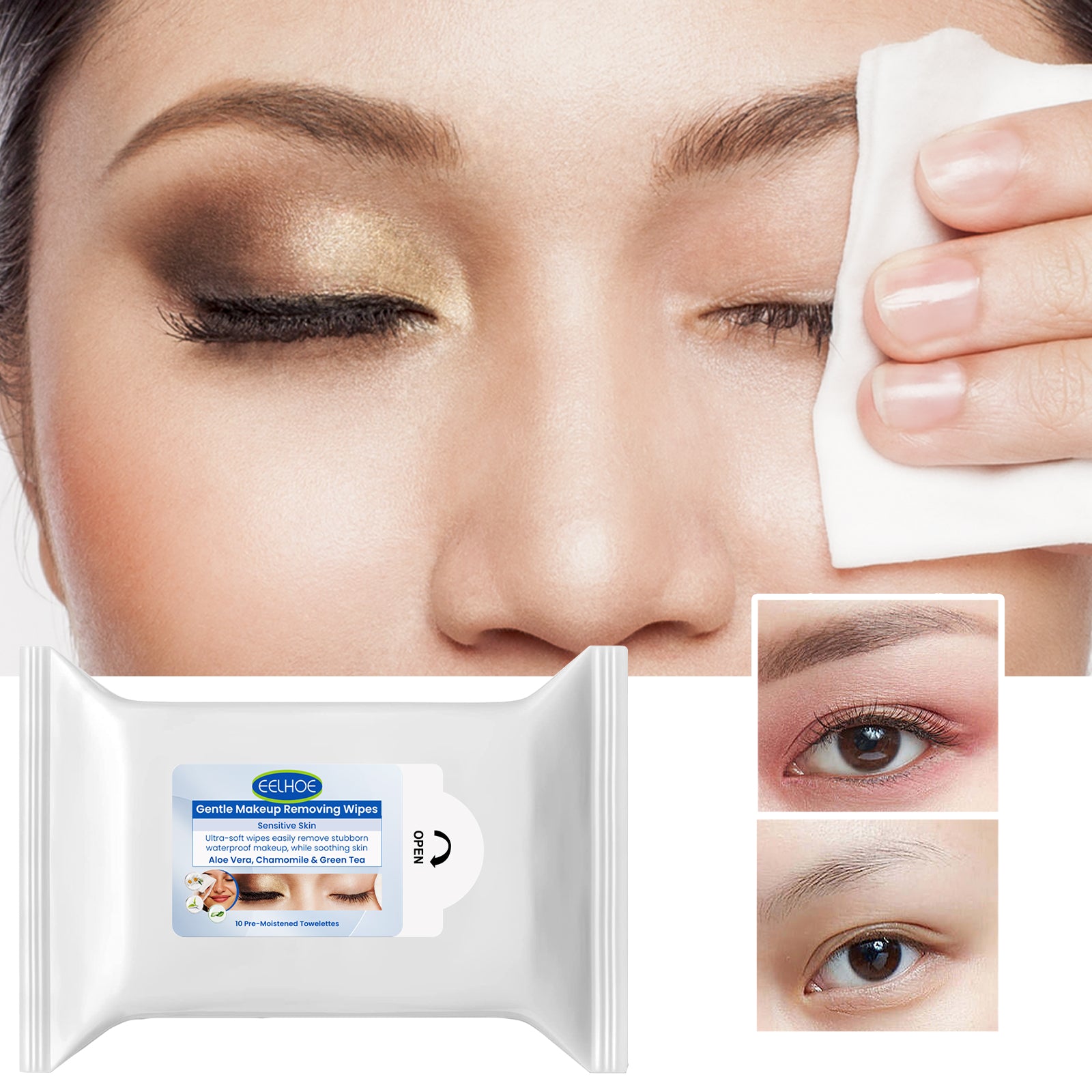 Toallitas Desmaquillantes Suaves | Limpieza Profunda para Rostro, Ojos y Labios | No Irritante y Refrescante