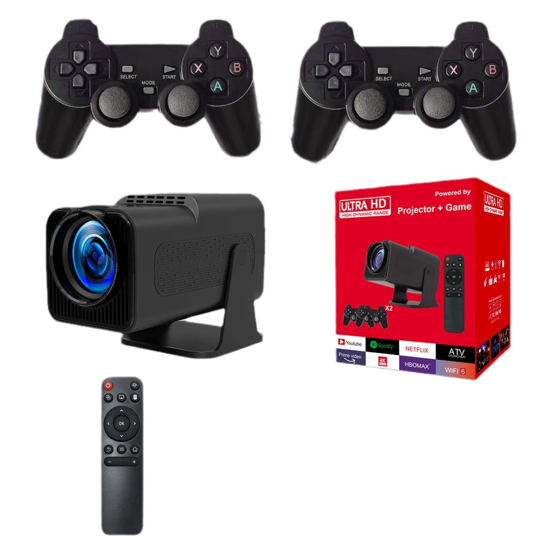 Proyector Android 4K Full HD 1080P 180 Grados MP3 Juegos 32GB F600 Proyector Portátil Inalámbrico para Exteriores
