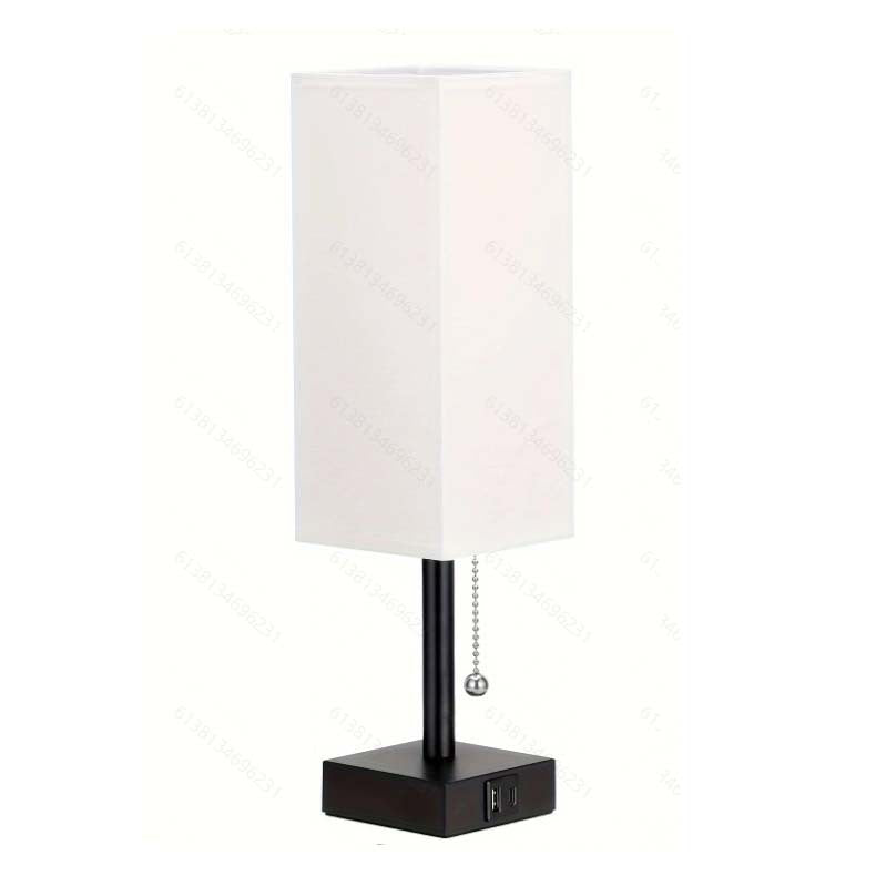 Lámpara de Escritorio de Lino 90° con Interruptor de Cremallera, 3 Temperaturas de Luz Ajustables, Carga USB A+C