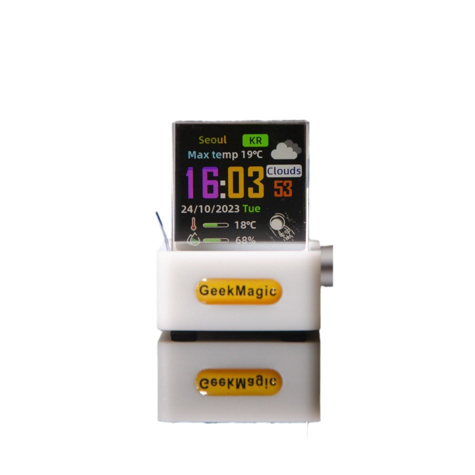 Mini Reloj Transparente con WiFi – Pantalla LCD, Decorativo y Moderno, Ideal para Escritorio