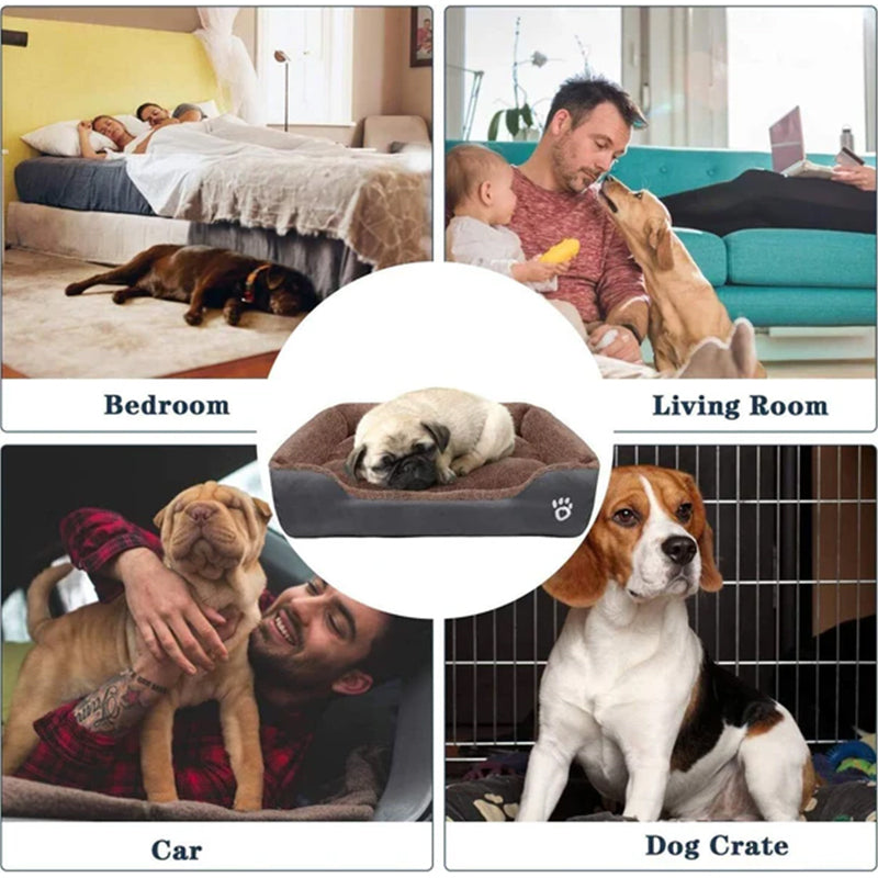 Soft and Comfortable Fleece Pet Bed, Waterproof, for Small, Medium and Large Pets