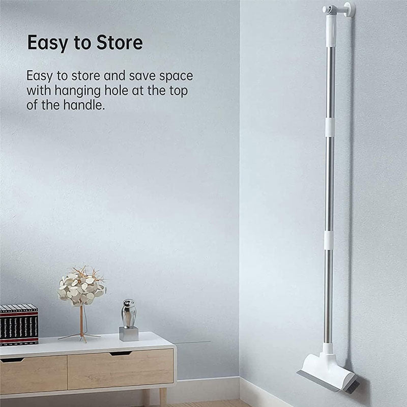 2-in-1 Floor Brush with Adjustable Long Handle. Multifunctional for Bathroom and Kitchen