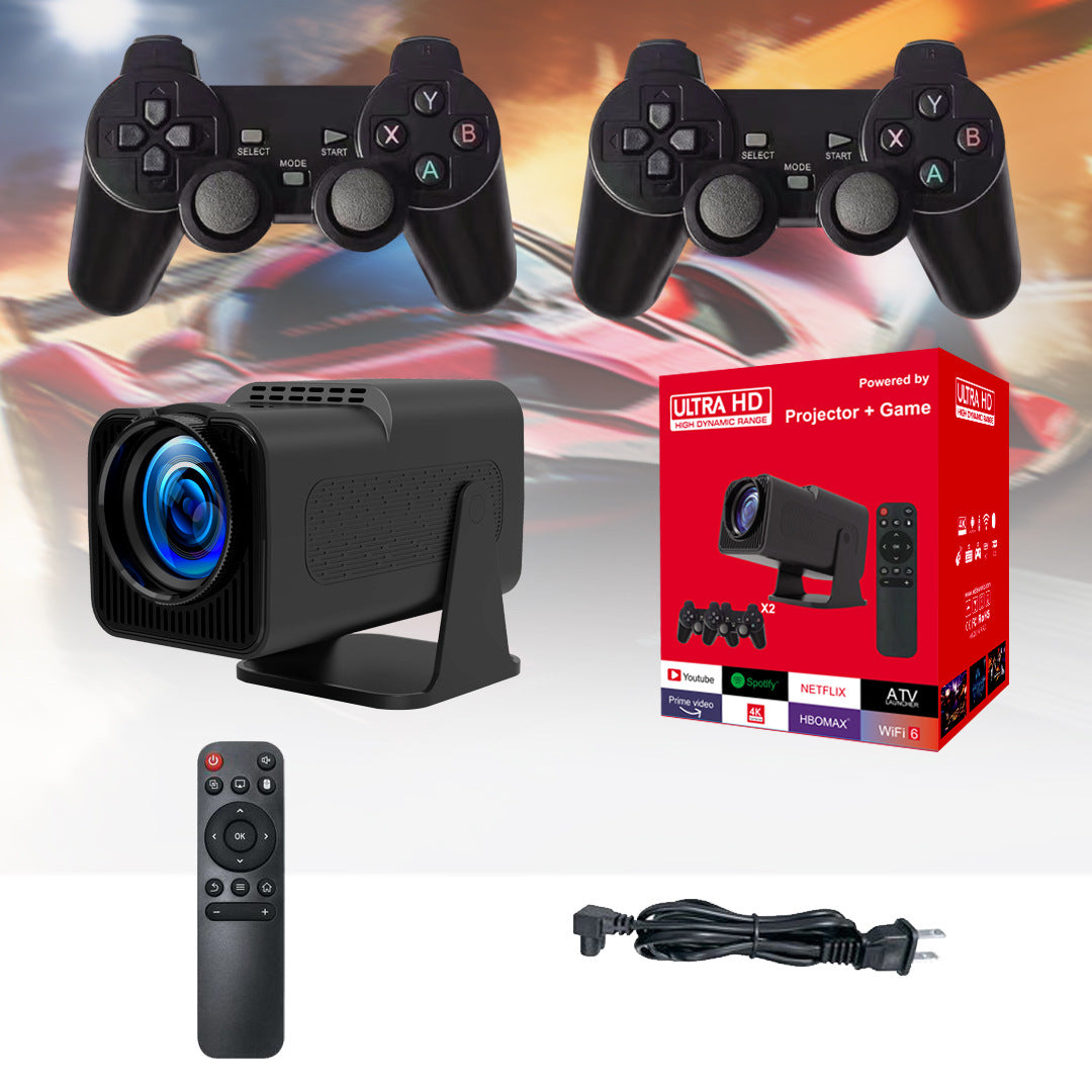 Proyector Android 4K Full HD 1080P 180 Grados MP3 Juegos 32GB F600 Proyector Portátil Inalámbrico para Exteriores