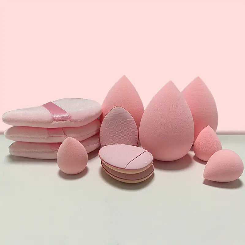 Set de 12 Esponjas de Maquillaje – Suaves, para Base y Corrector, Herramientas de Belleza Profesionales