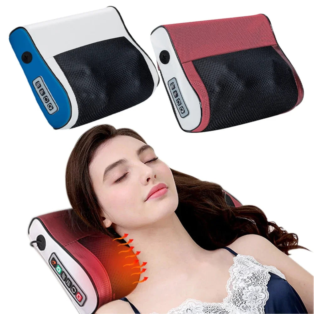 Almohada de Masaje Inteligente 4 en 1 – Cuello, Espalda, Cintura y Piernas | Con Calor, Control de Temperatura y Espuma Viscoelástica