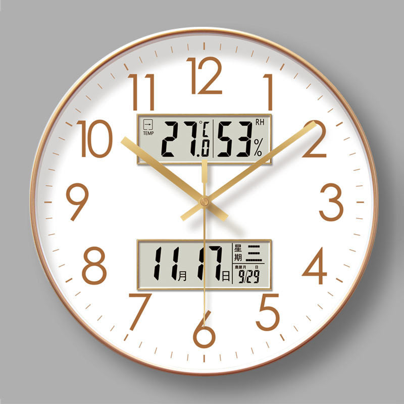 Reloj Calendario de Pared 2025 – Control de Clima, Movimiento de Cuarzo Silencioso)