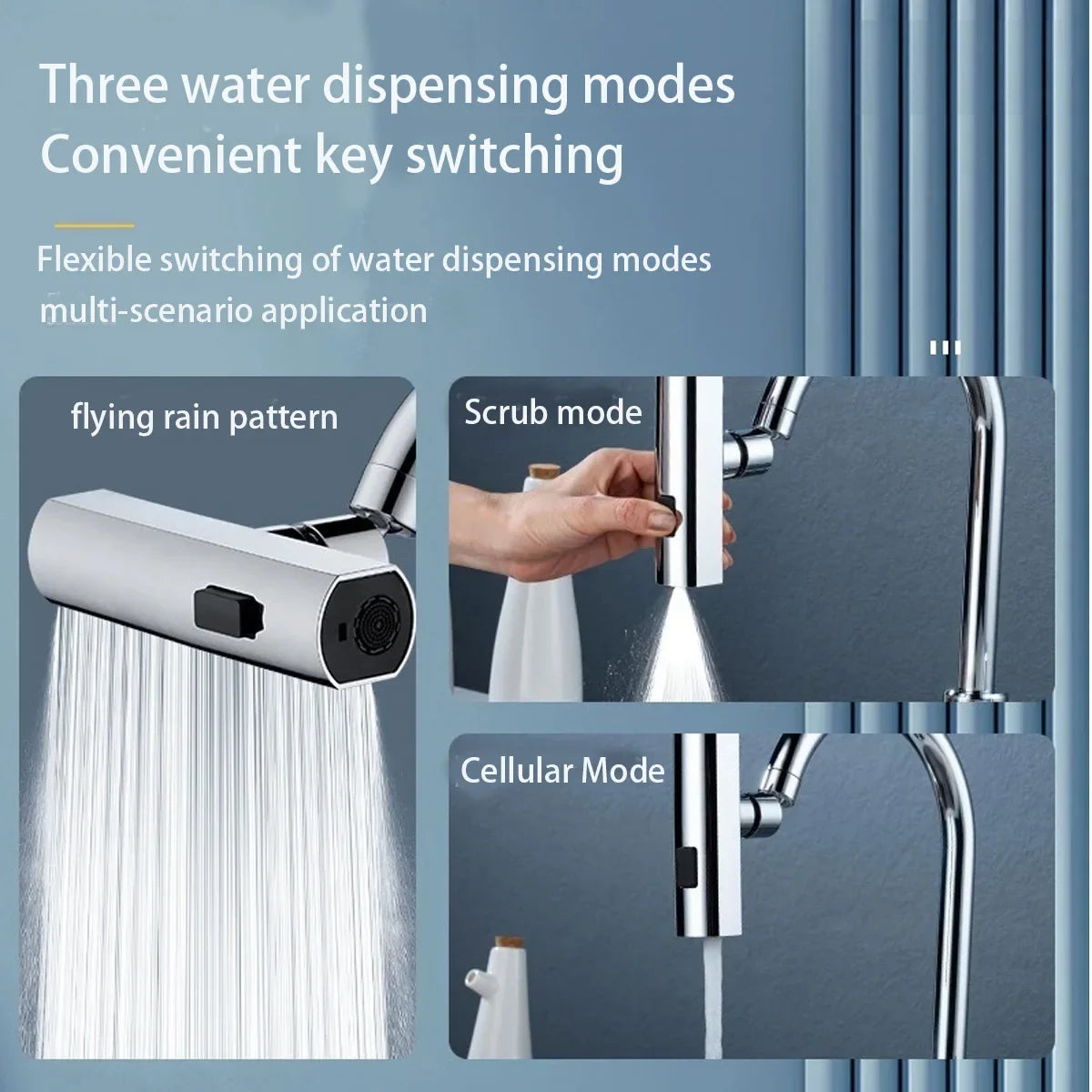 360° Extendable Faucet Nozzle – Saves Water and Rotates in All Directions