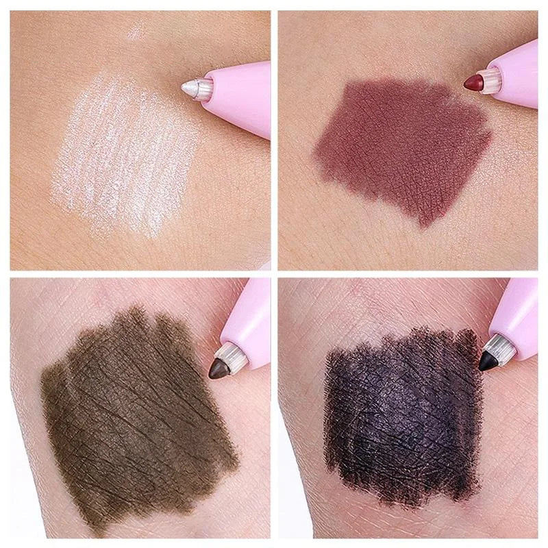 Set Profesional 4 en 1 de Lápices Multifuncionales – Delineador de Labios, Ojos y Cejas (4 Tonos Elegantes)