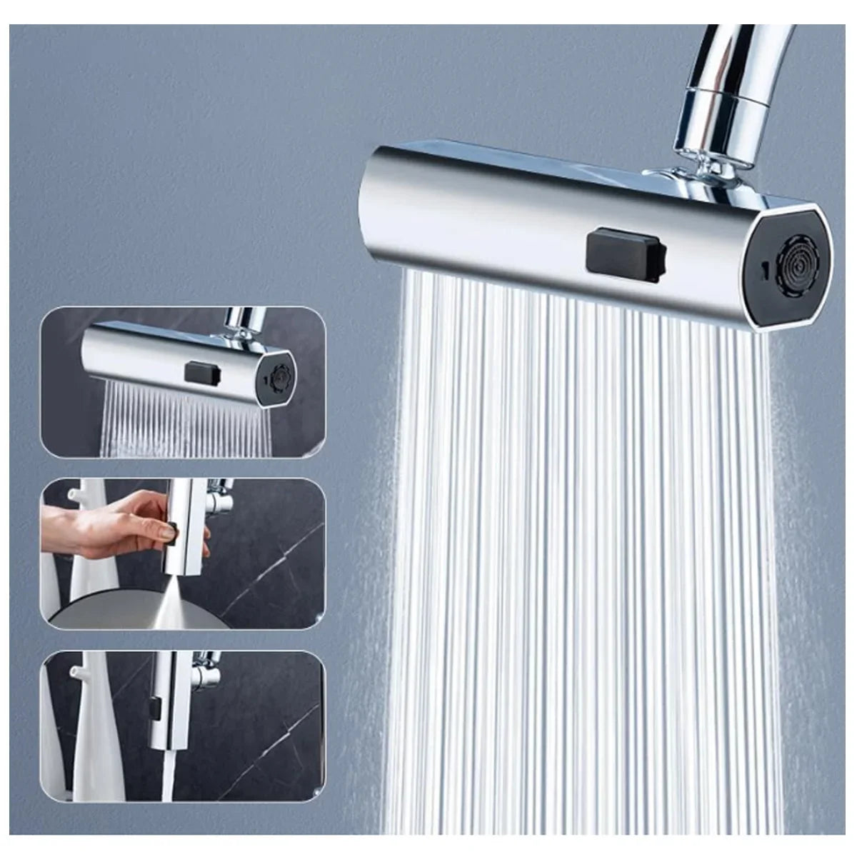 Boquilla Extensible 360° para Grifo – Ahorra Agua y Gira en Todas Direcciones